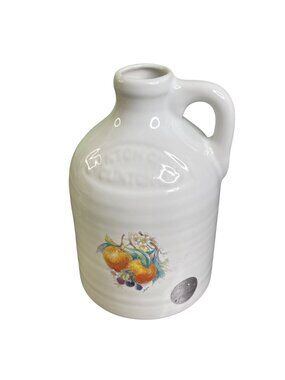 Vintage White Pottery Stoneware Jug Harris Potteries Clinton China Chicago 9"